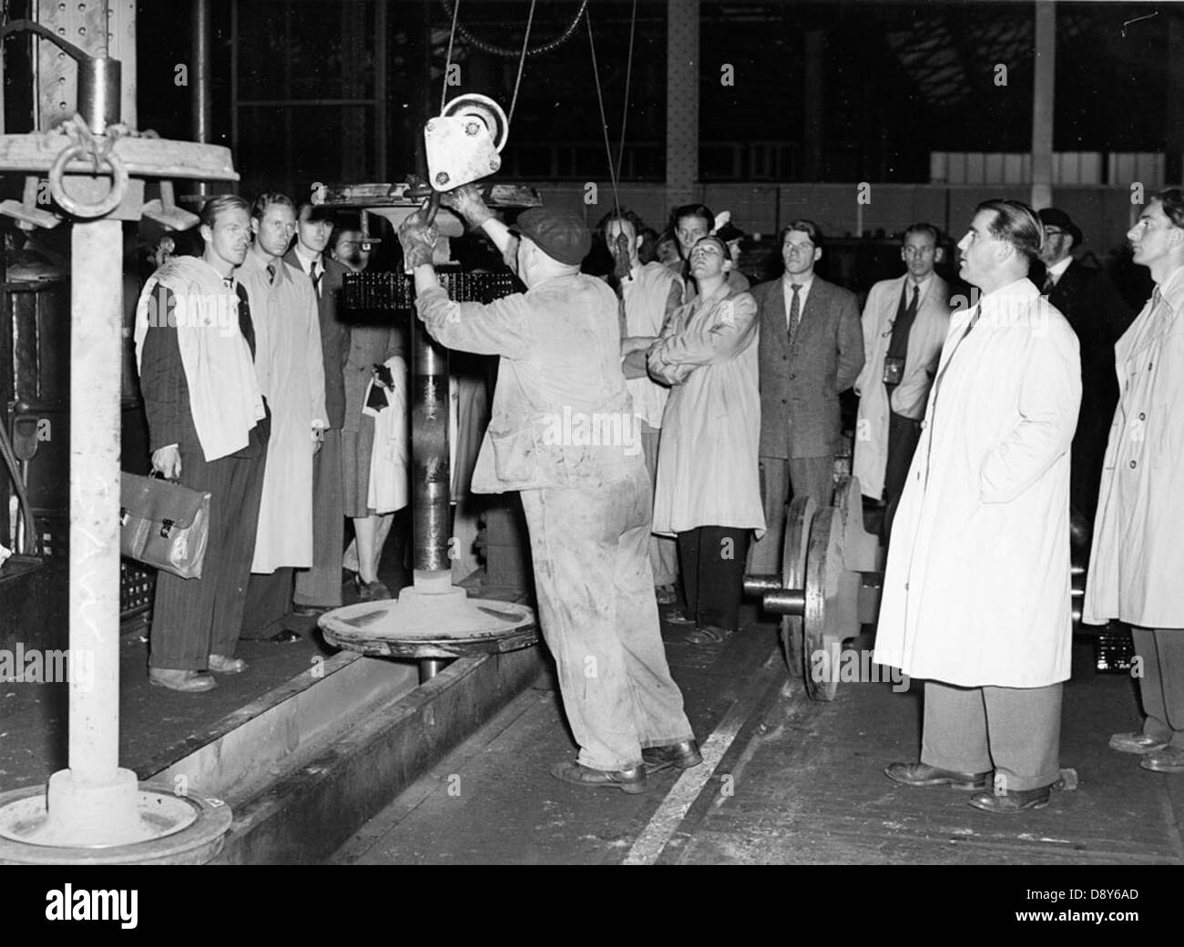 Nel 1948, il personale della Stockholm Transport ha visitato la London Transport, documentando lo scambio di conoscenze ed esperienze tra queste due principali organizzazioni europee di trasporto. Foto Stock