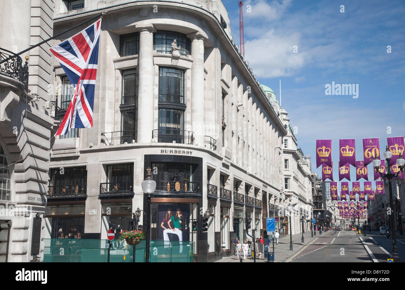 Queen's sessantesimo regnare, Haymarket street, England, Regno Unito, GB Foto Stock
