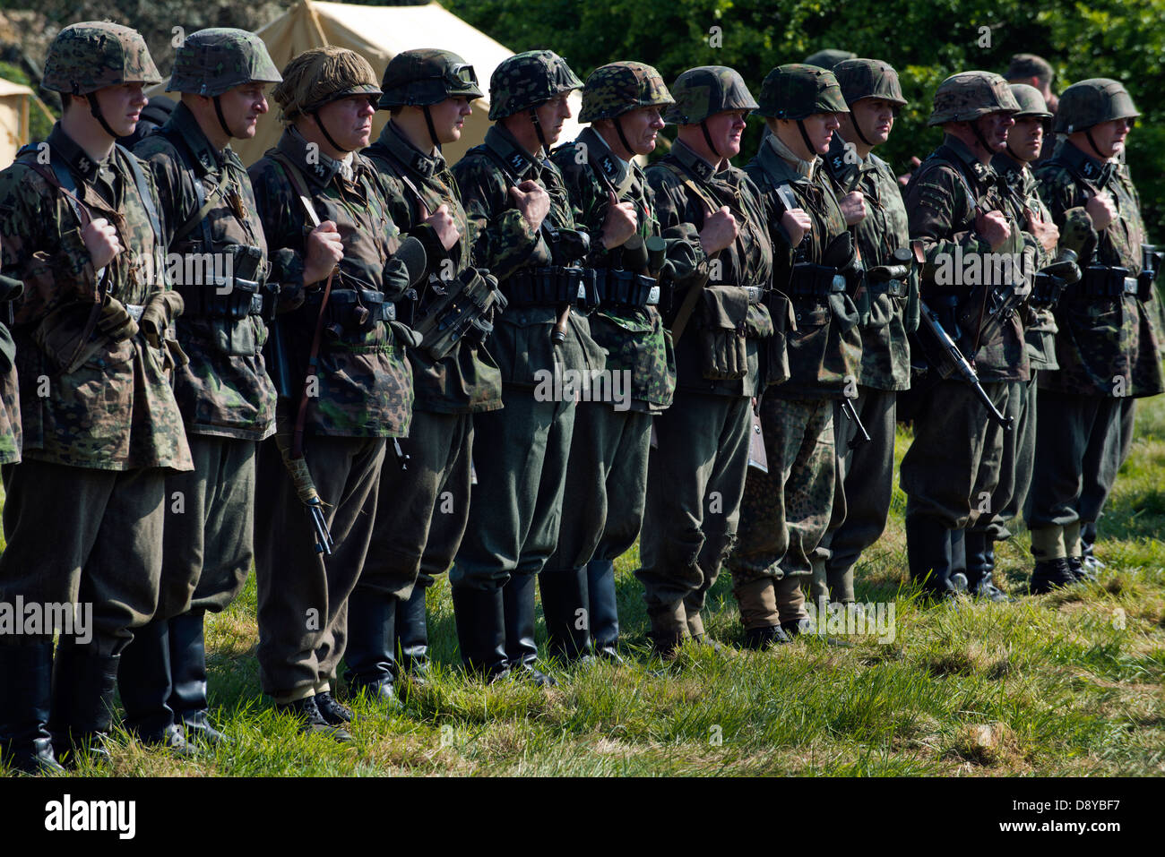 La guerra militare rievocazione presso l'Overlord visualizza, Waterlooville, Hampshire, Regno Unito Foto Stock