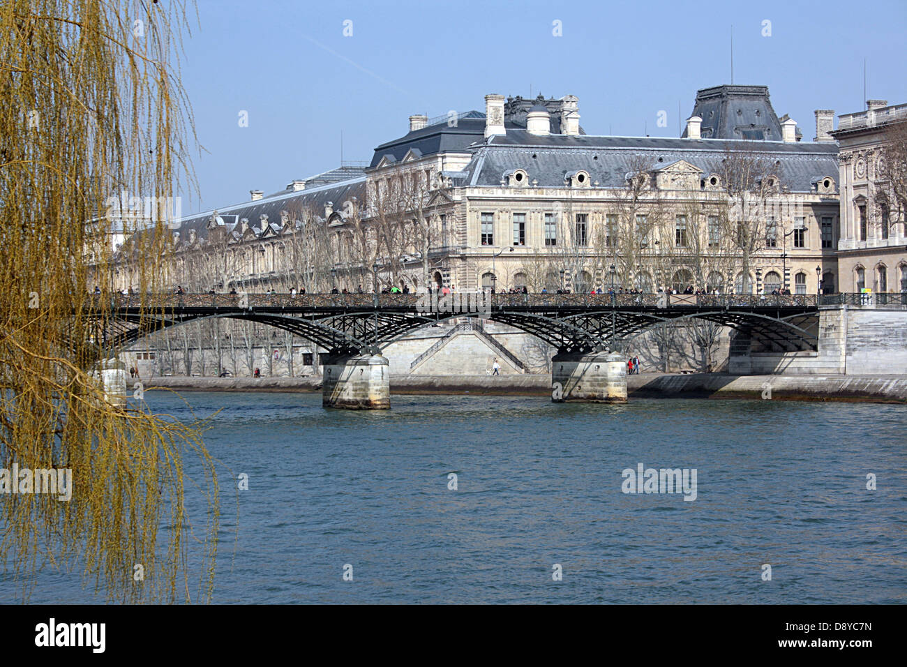 Parigi, Francia, Senna, Louvre, Pont des Arts Foto Stock