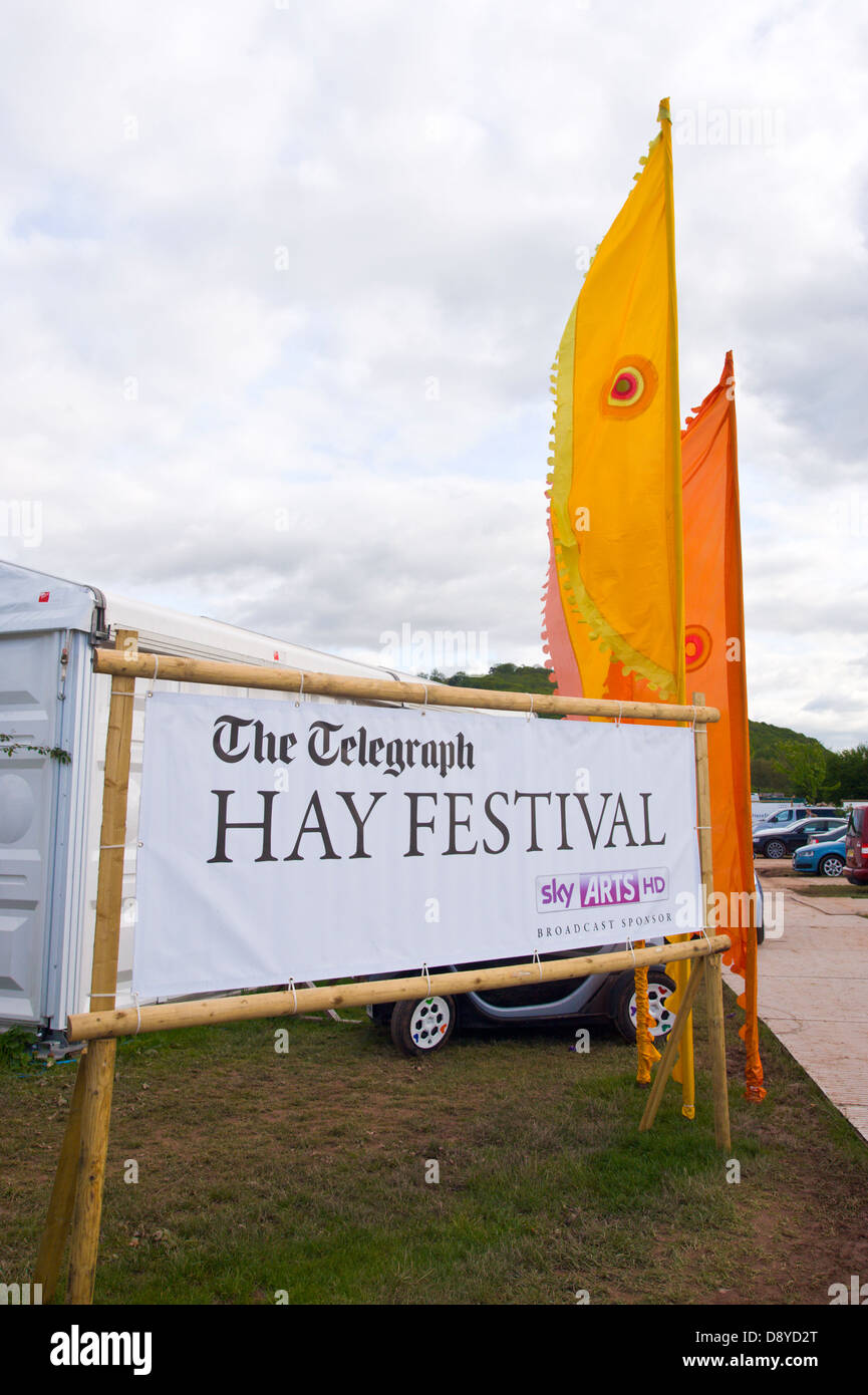 Ingresso al Festival di fieno 2013 Hay on Wye Powys Wales UK Foto Stock