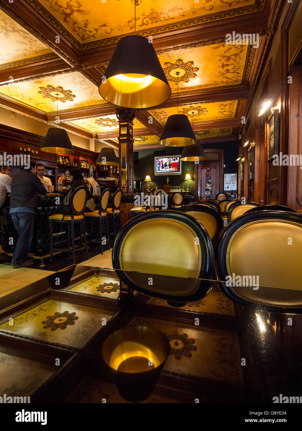 Raffinato ristorante Cafe interior Foto Stock