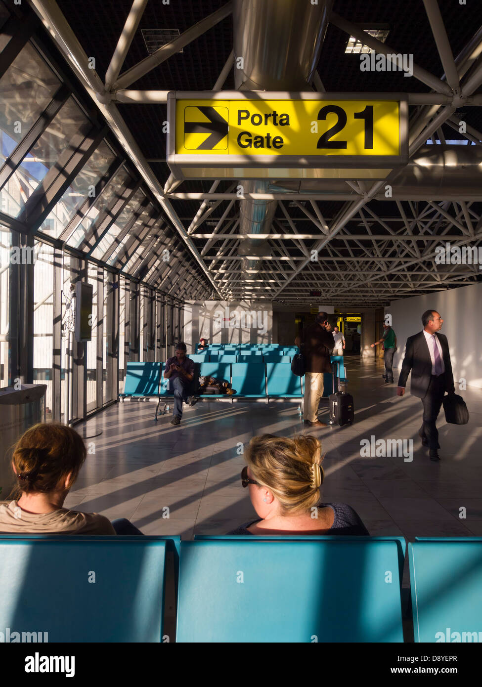 Dall'aeroporto di Portela di Lisbona, Portogallo, Europa Foto Stock