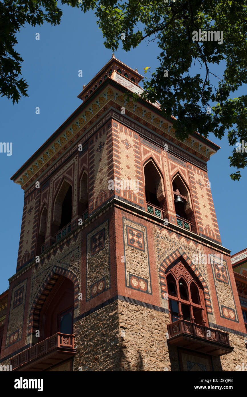 Decorazioni colorate e architettura della casa di artista Frederic Church in Hudson, New York hanno un influenze mediorientali. Foto Stock