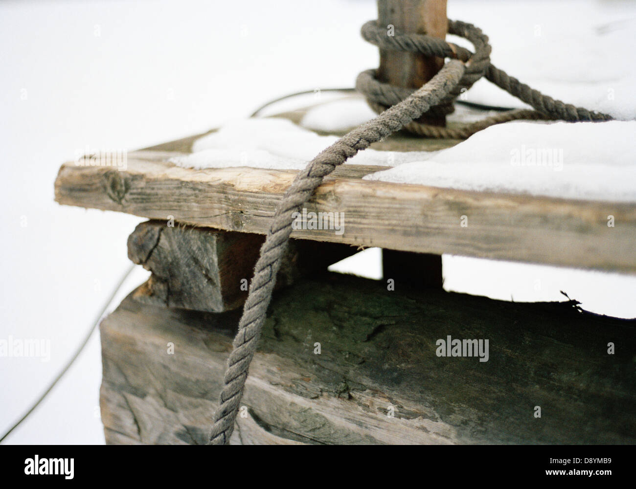 Una cima di ormeggio, close-up, Svezia. Foto Stock