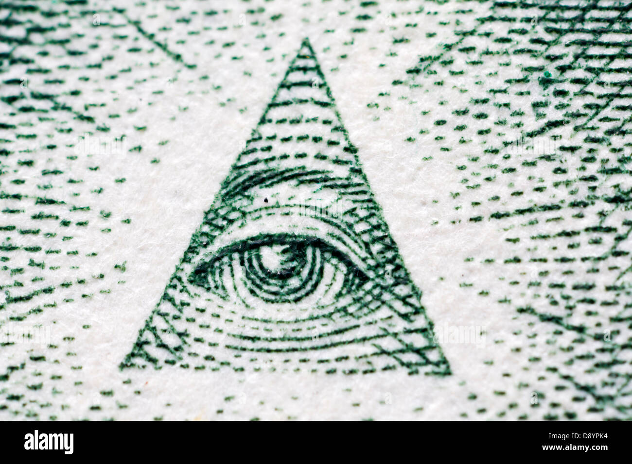 Dettaglio dell'occhio su dollar nota Foto Stock
