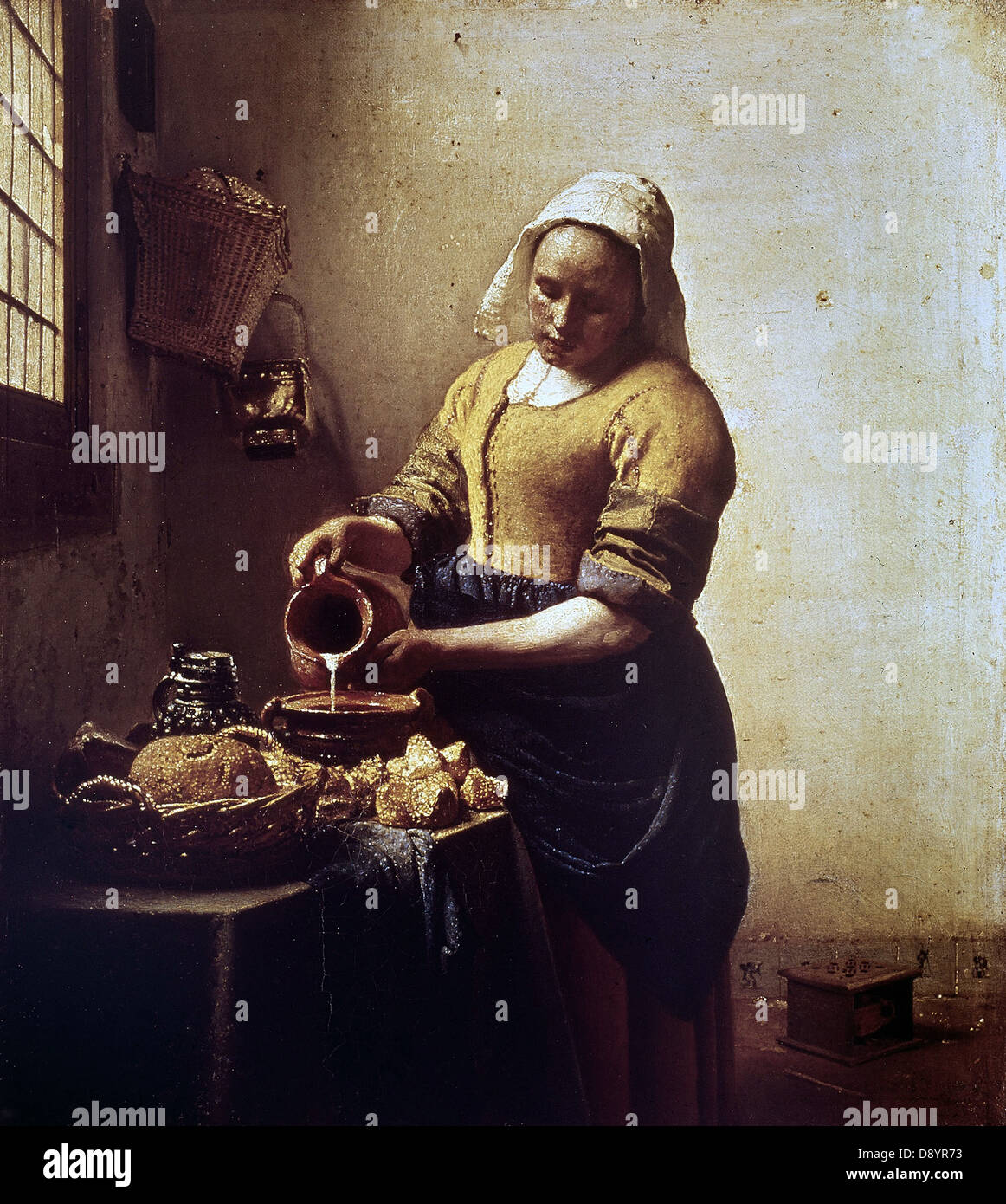Jan Vermeer de Delft la cucina cameriera XVII secolo Rijksmuseum Amsterdam Foto Stock