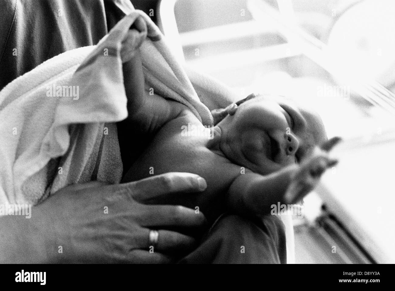 Un neonato, Svezia. Foto Stock