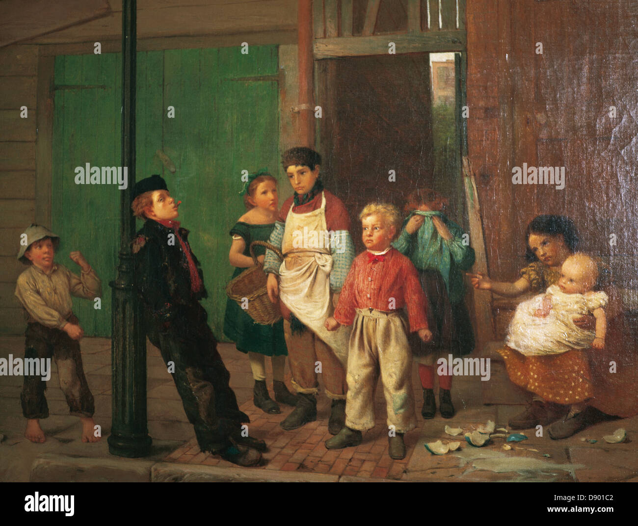 John George Brown (1831-1913). Artista americano. Il bullo del quartiere. Museo Thyssen-Bornemisza. Madrid. Spagna. Foto Stock