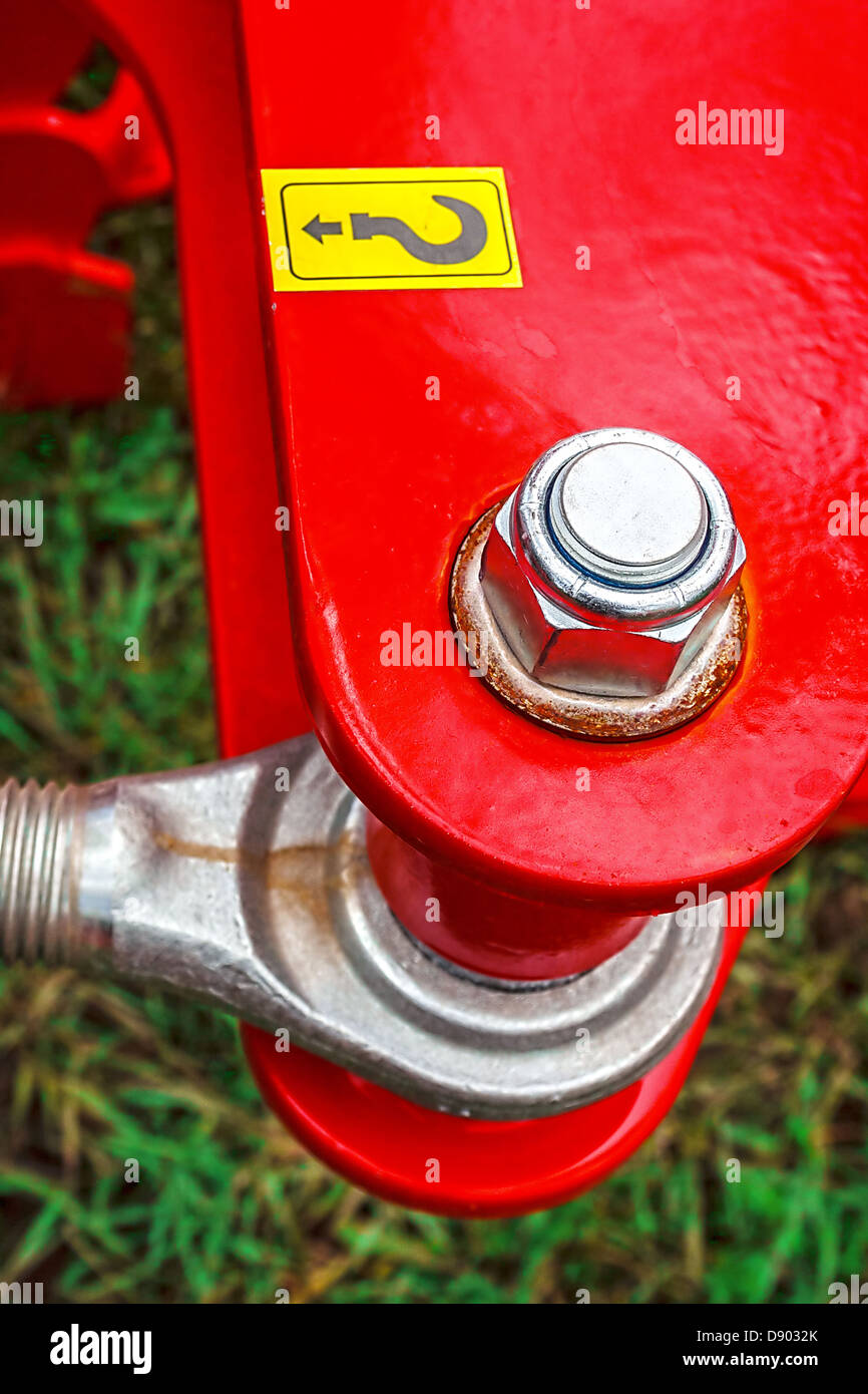 Dettaglio di apparecchiature industriali utilizzate in agricoltura. Foto Stock