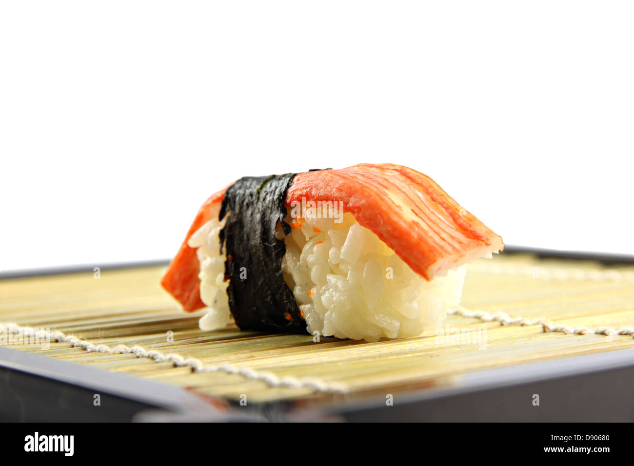 Il Granchio Sushi sul piatto in vista laterale. Foto Stock