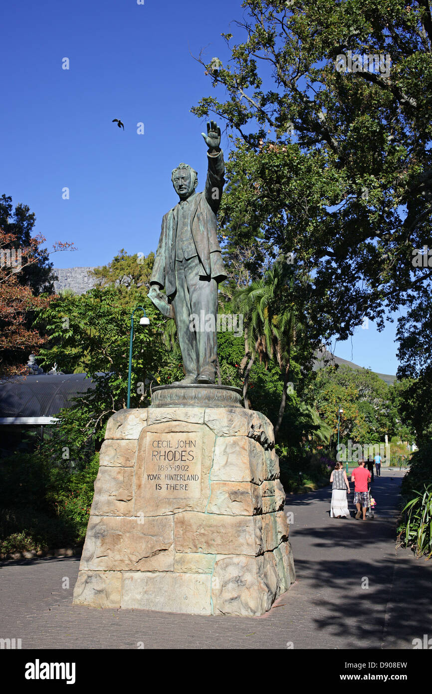 Cecil John Rhodes statua Foto Stock
