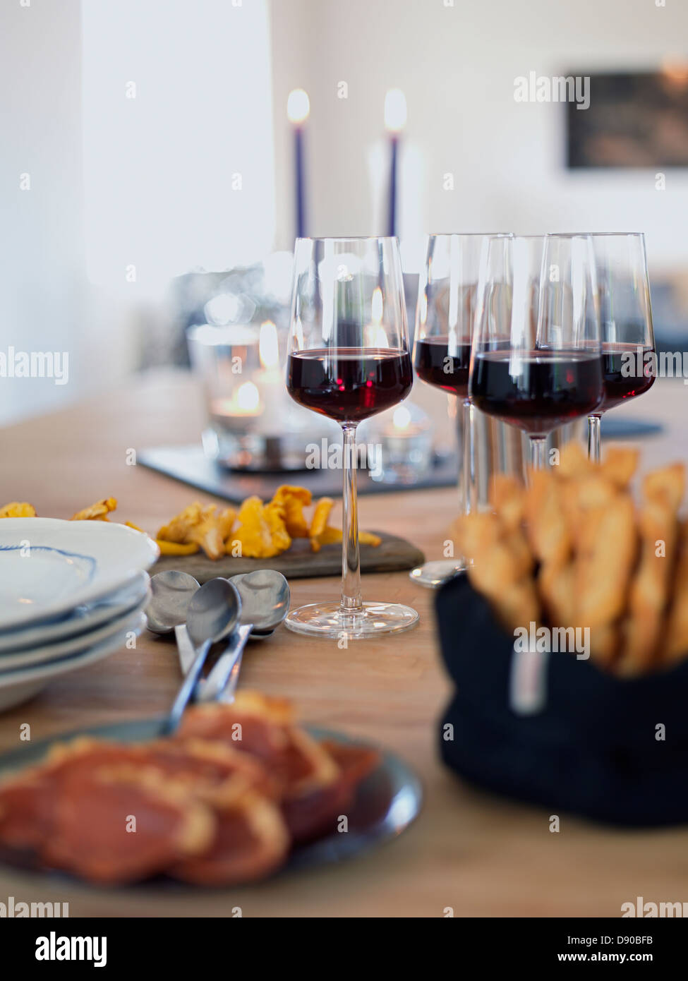 Una tabella pronto prevista, Svezia. Foto Stock