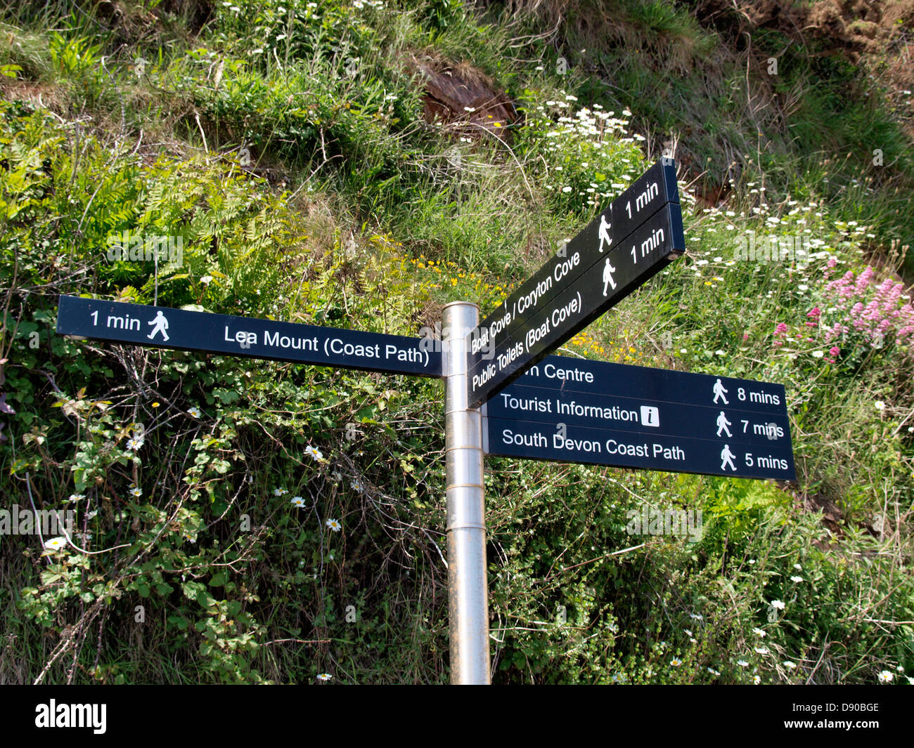 Signpost, Dawlish Devon, Regno Unito 2013 Foto Stock