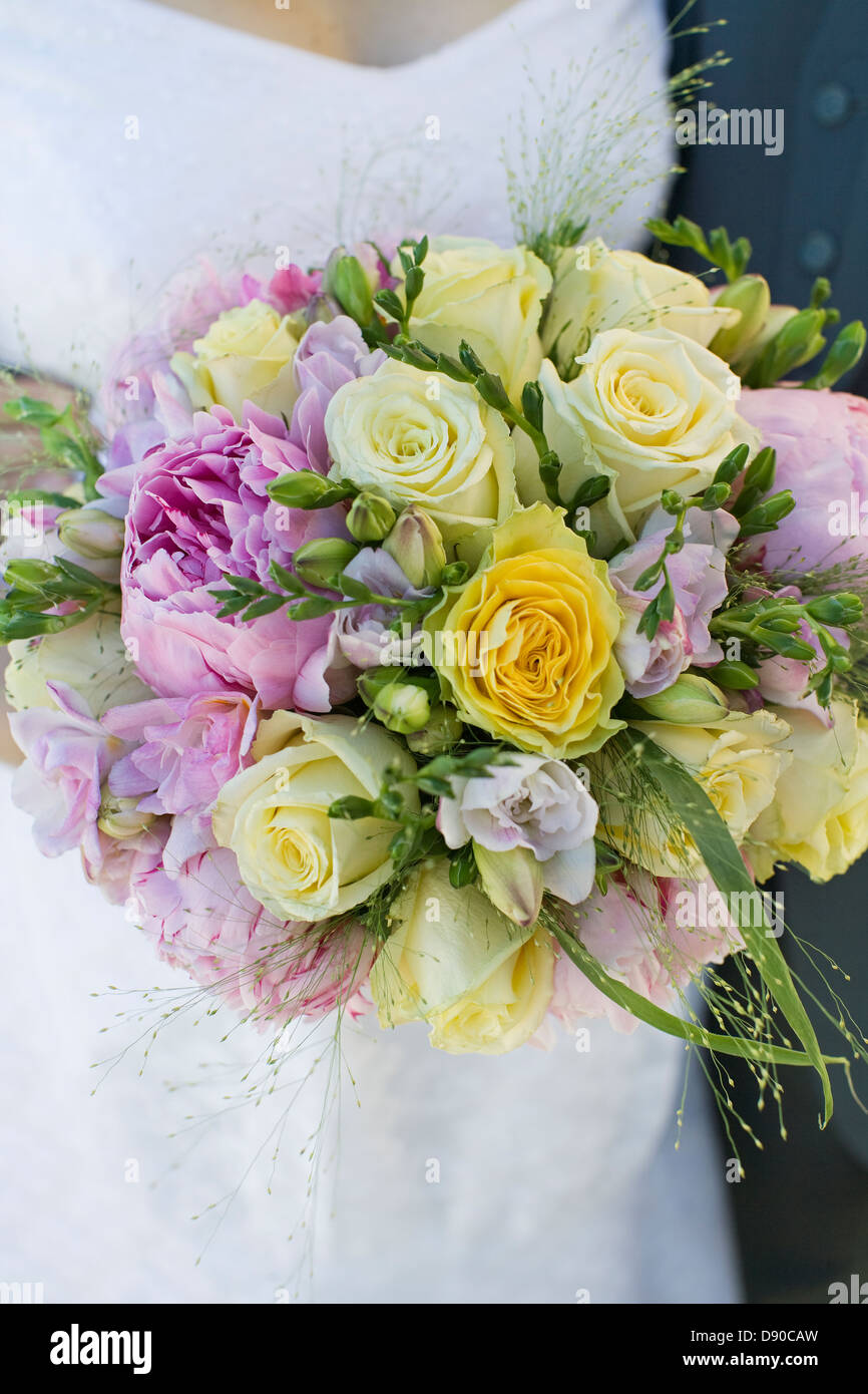 Un bouquet nuziale, close-up, Svezia. Foto Stock