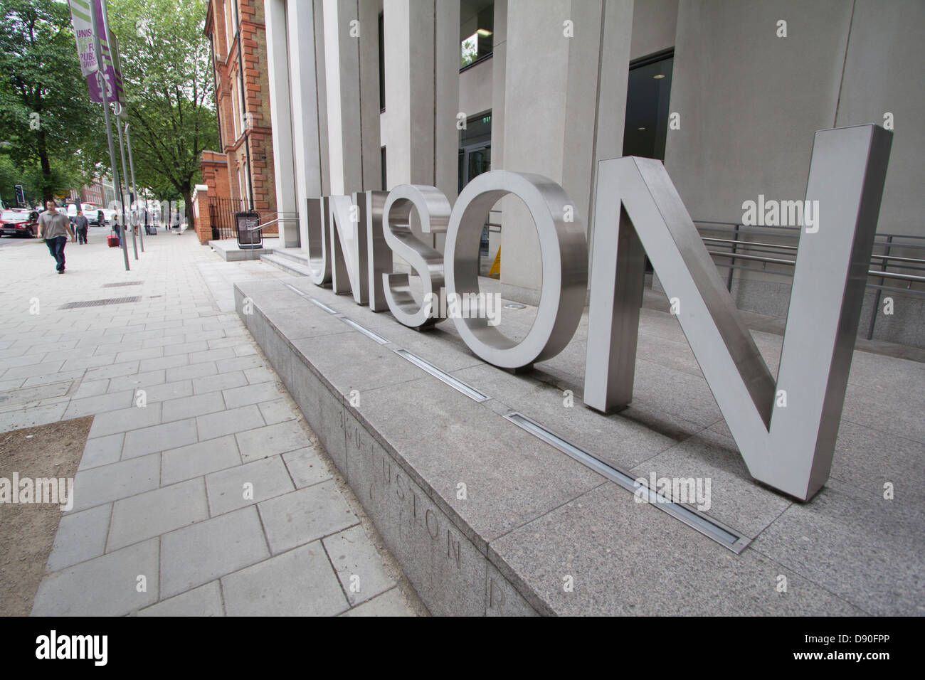 Unison Union Headquarters nel centro di Londra, nel Regno Unito, sede del più grande sindacato del settore pubblico britannico, che rappresenta i lavoratori del settore sanitario, dell'istruzione e del governo locale a livello nazionale Foto Stock