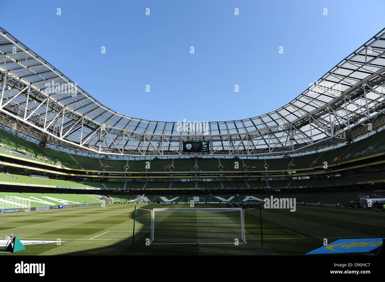 07.06.2013 a Dublino, Irlanda. Vista generale dello stadio prima della Coppa del Mondo di gruppo Qualificatore C gioco da Aviva Stadium Foto Stock