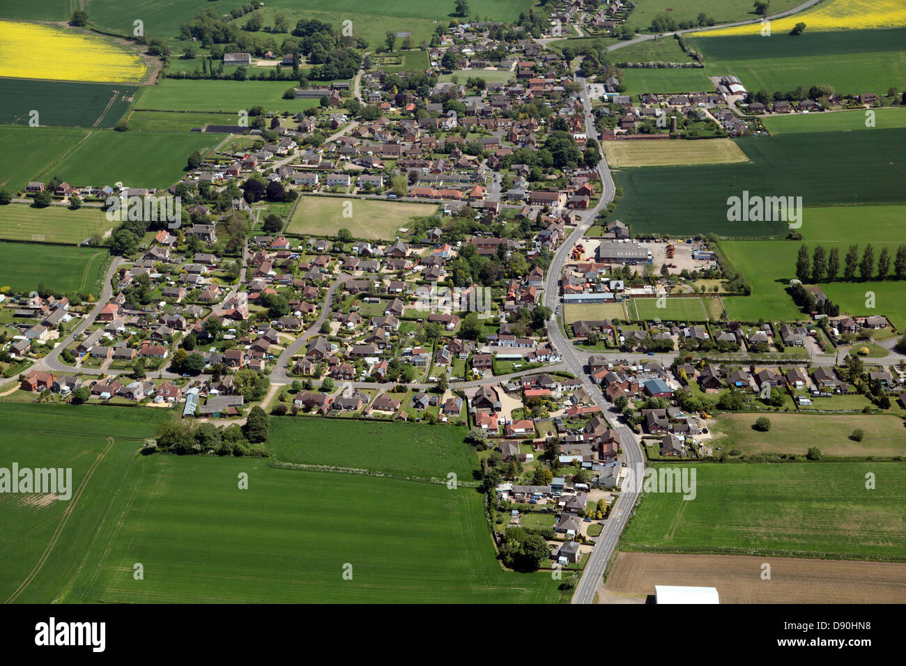 Vista aerea del Mareham-le-Fen in Lincolnshire Foto Stock