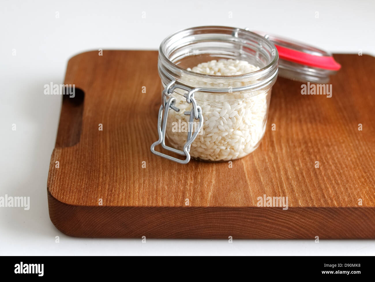 Italiano di riso per risotti in un vaso Foto Stock