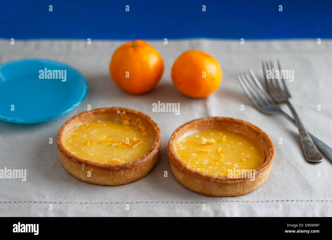 Crostata di crema pasticcera Foto Stock