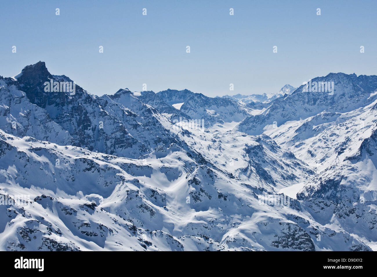 Scenic vista delle Alpi Foto Stock