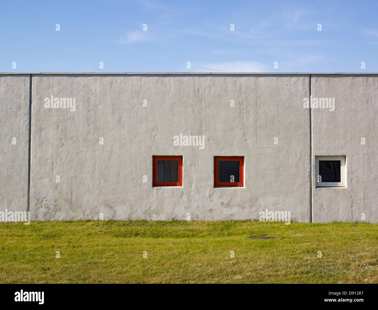 Vista di un edificio in calcestruzzo Foto Stock