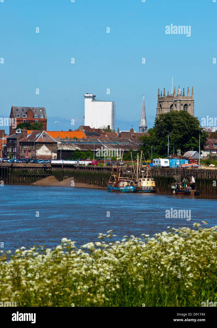 Fiume ouse Kings Lynn Boal Waterfront Quay Foto Stock