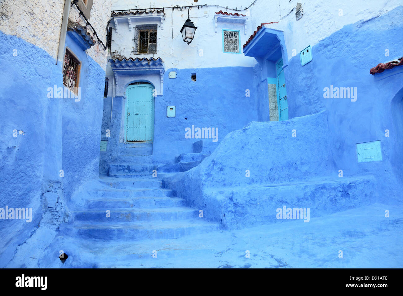 Blue medina di Chefchaouen, Marocco Foto Stock