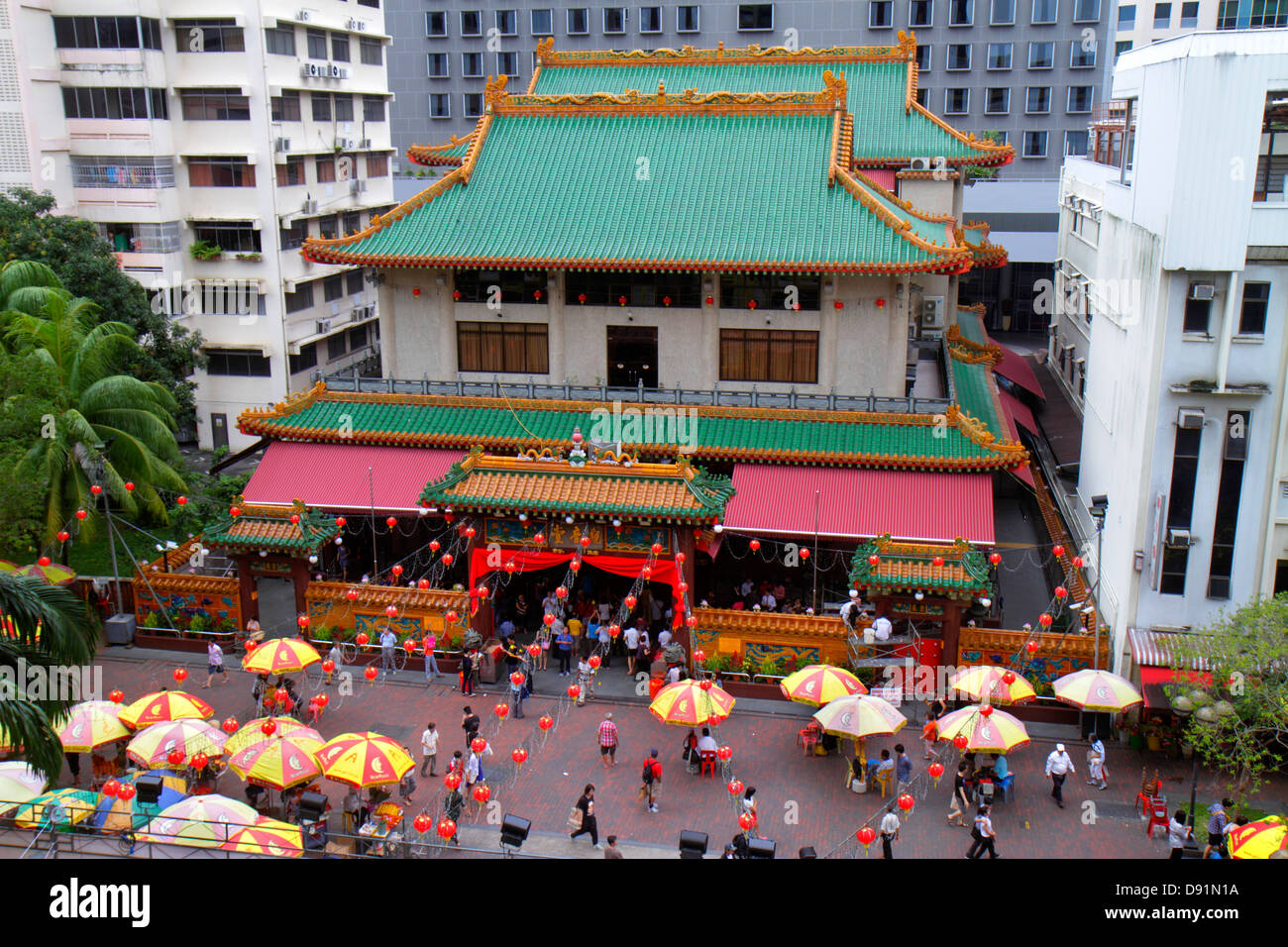 Singapore Waterloo Street, Kwan im Thong Hood Cho Tempio cinese, religione, fronte, ingresso, Sing130204075 Foto Stock