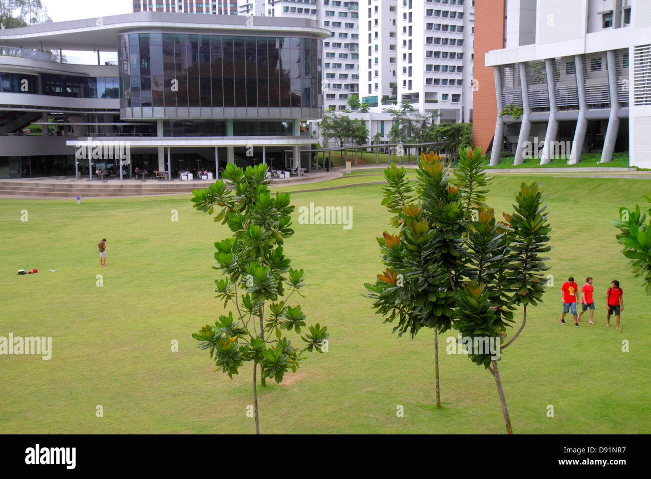 Singapore National University of Singapore NUS, University Town, scuola, campus studenti, uomo asiatico maschile, Education Resource Center, centro, Sing Foto Stock