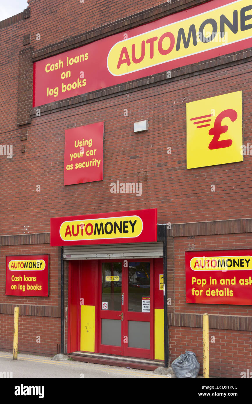 Ufficio AutoMoney a Bolton. Automoney sono a breve termine cash loan specialist utilizzando i mutuatari giornale di auto come la sicurezza. Foto Stock