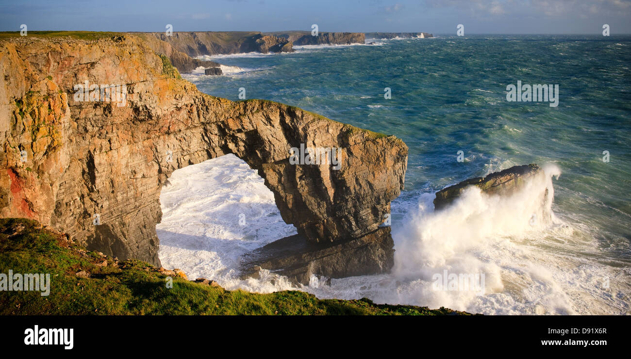 Ponte Verde del Galles St Headland Govans Pembrokeshire Wales Foto Stock