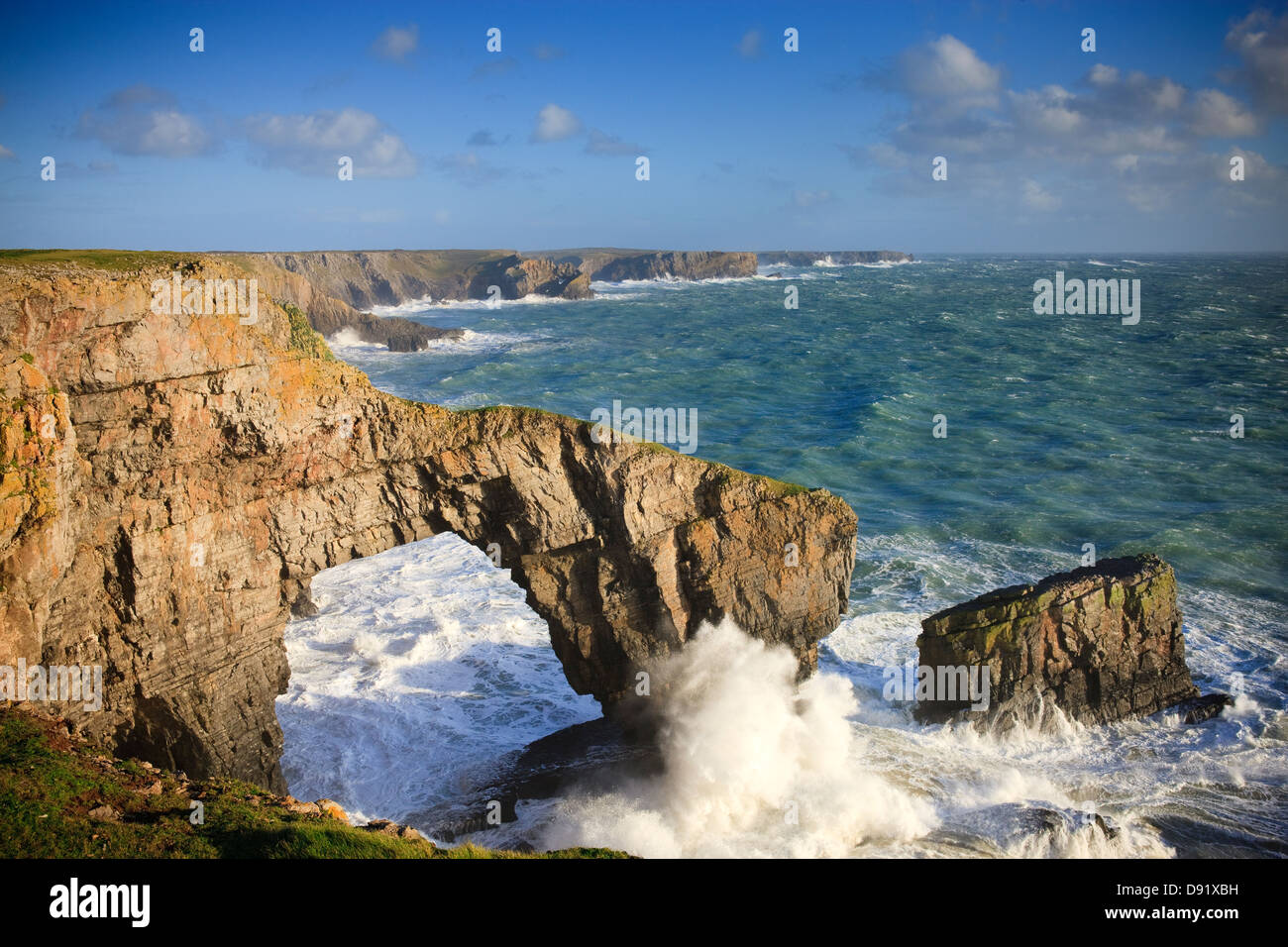 Ponte Verde del Galles St Headland Govans Pembrokeshire Wales Foto Stock