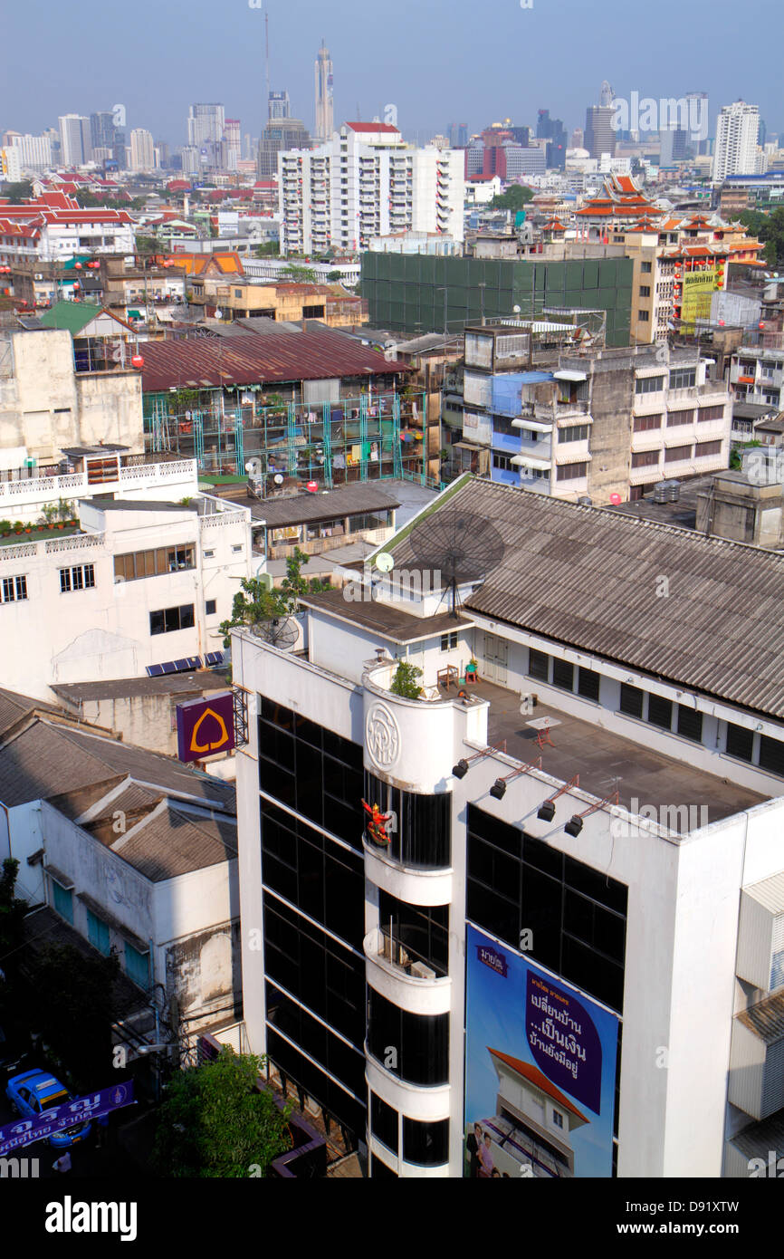 Bangkok Thailandia, Thai, Samphanthawong, Chinatown, vista aerea dall'alto, vista, edifici, urbano, skyline della città, Thai130209103 Foto Stock
