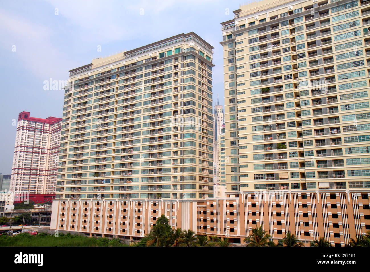 Thailandia, Thai, Bangkok, Ratchathewi, grattacieli grattacieli edificio edifici condominio appartamenti residenziali alloggio, residenziale Foto Stock