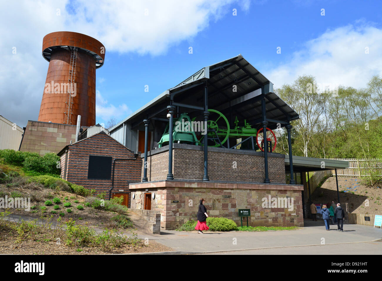 Ingresso di Blists Hill cittadina in stile vittoriano, Madeley, Telford, Shropshire, England, Regno Unito Foto Stock