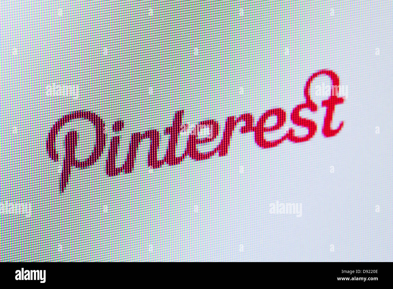 Sito web Pinterest acquisizione schermata Foto Stock