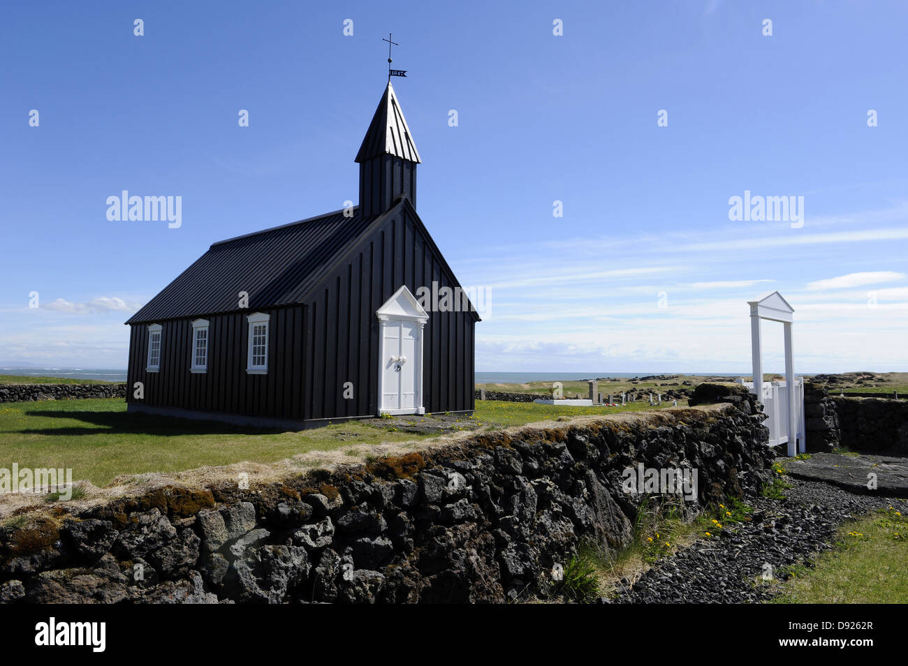Búðakirkja, Búðir, Penisola Snaefellsness, West Islanda Islanda Foto Stock