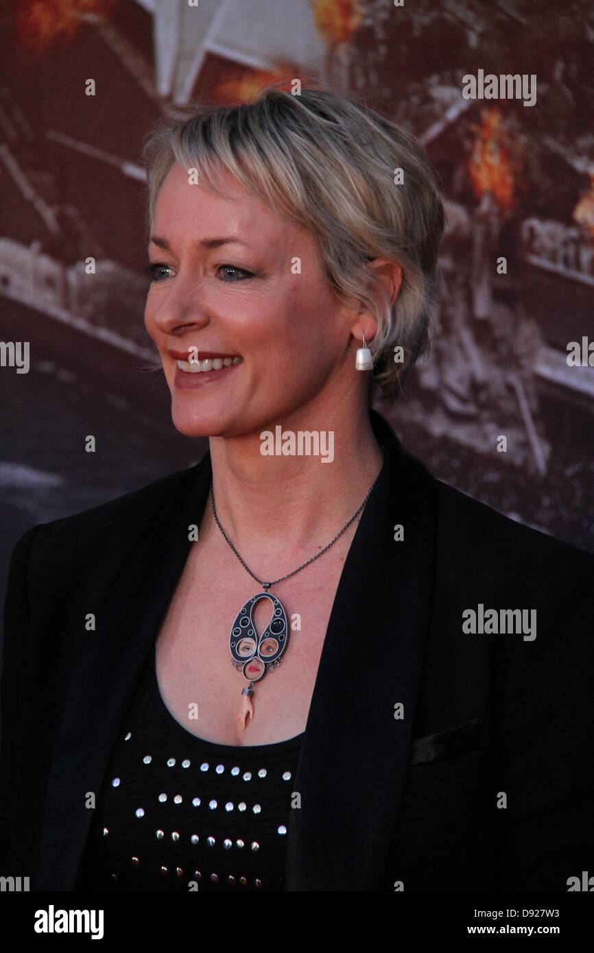 La stella Event Center, Pirrama Road, Pyrmont, Sydney, NSW, Australia. Il 9 giugno 2013. Stelle camminato il tappeto rosso al Casino Star a Sydney per la Australian Premiere della guerra mondiale Z. Nella foto è un Media personalità Amanda Keller. Credito: Credito: Richard Milnes / Alamy Live News. Foto Stock