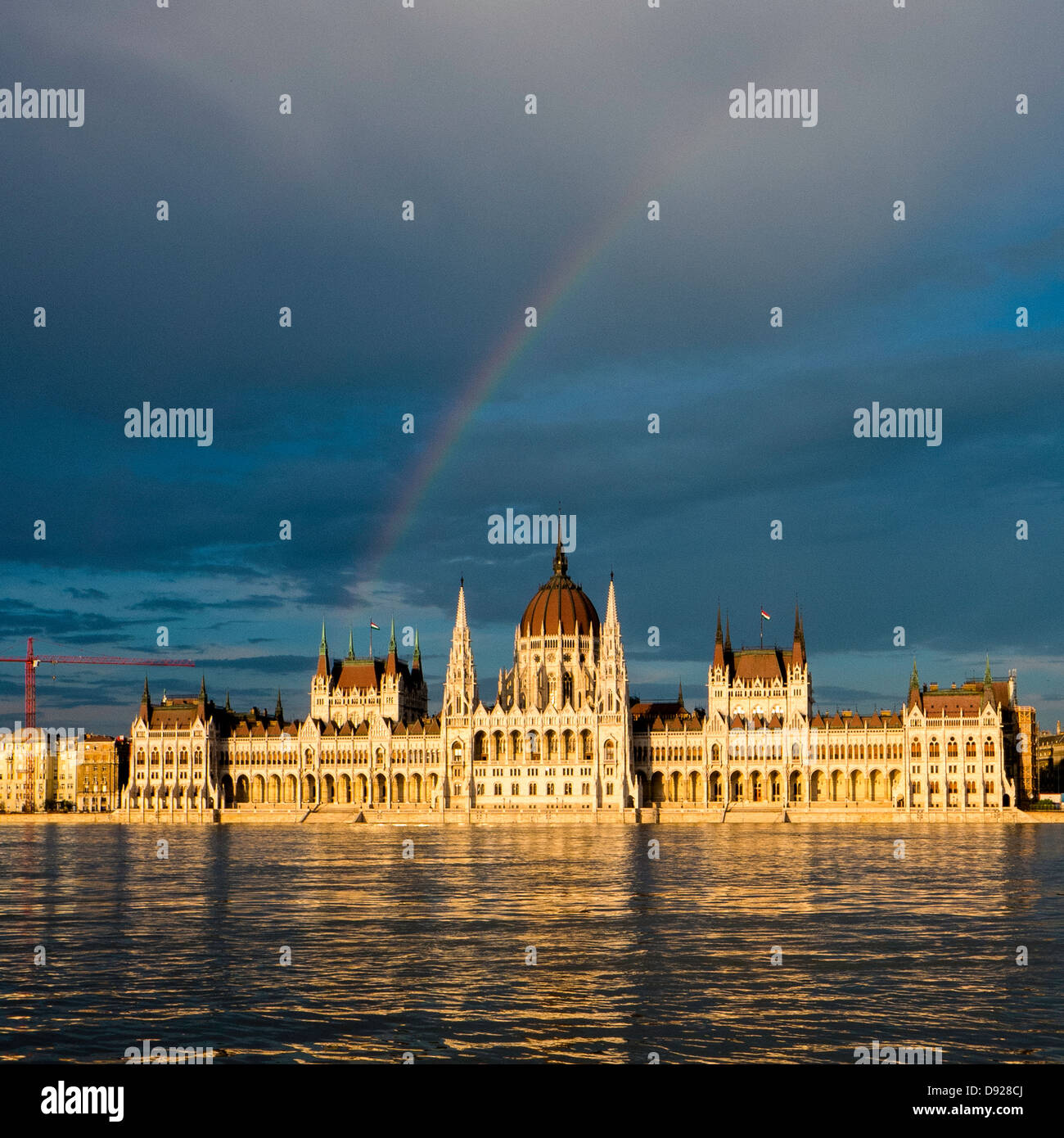 Budapest Danube Donau flood Foto Stock