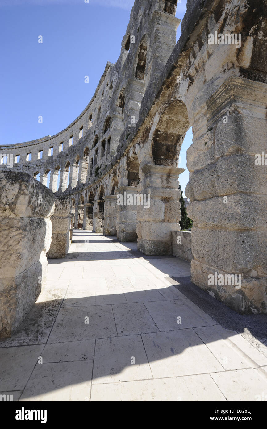 Colosseo, Pola, Istria, Croazia, Europa Foto Stock