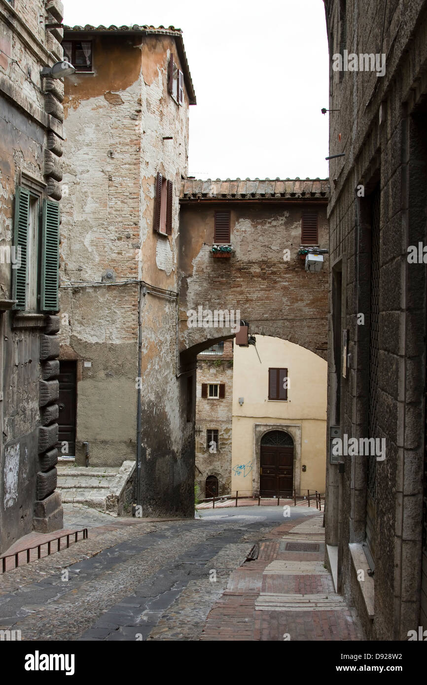 Via Don Bartolo, Perugia, Umbria, Italia. Foto Stock