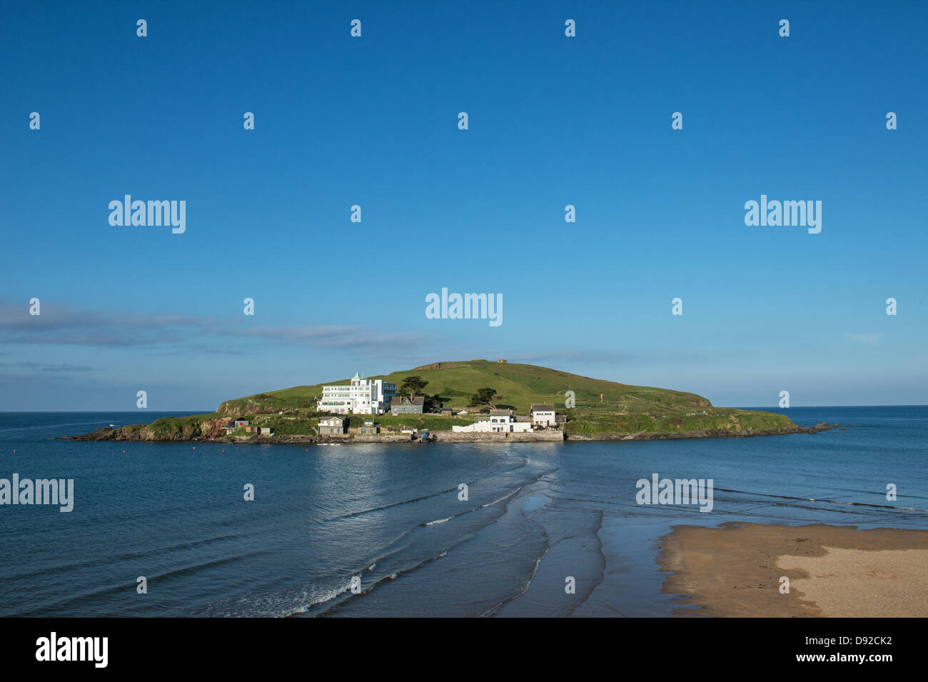 Burgh Island da Bigbury sul mare. Devon, Inghilterra Foto Stock