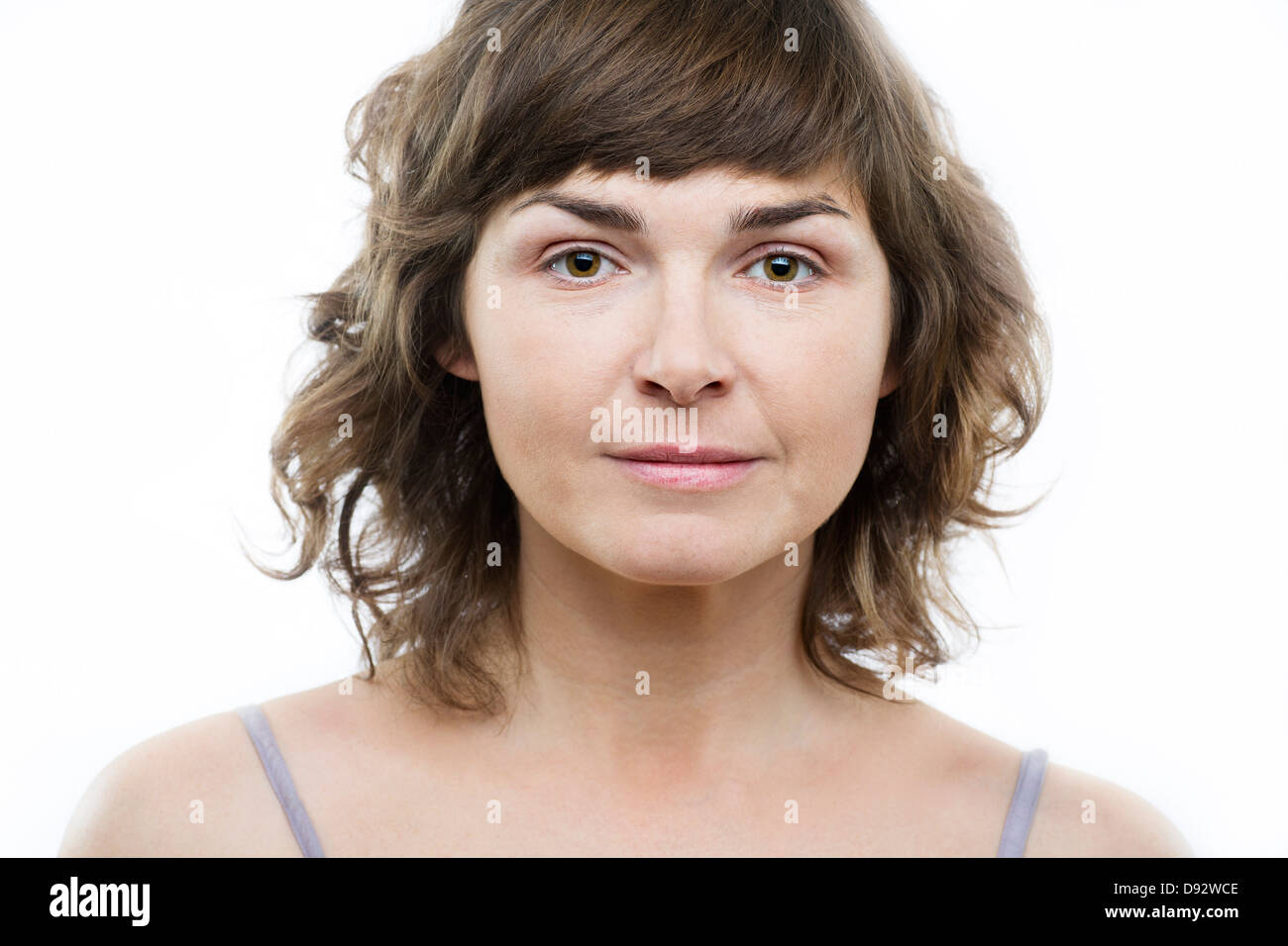 Ritratto di brown eyed donna Foto Stock