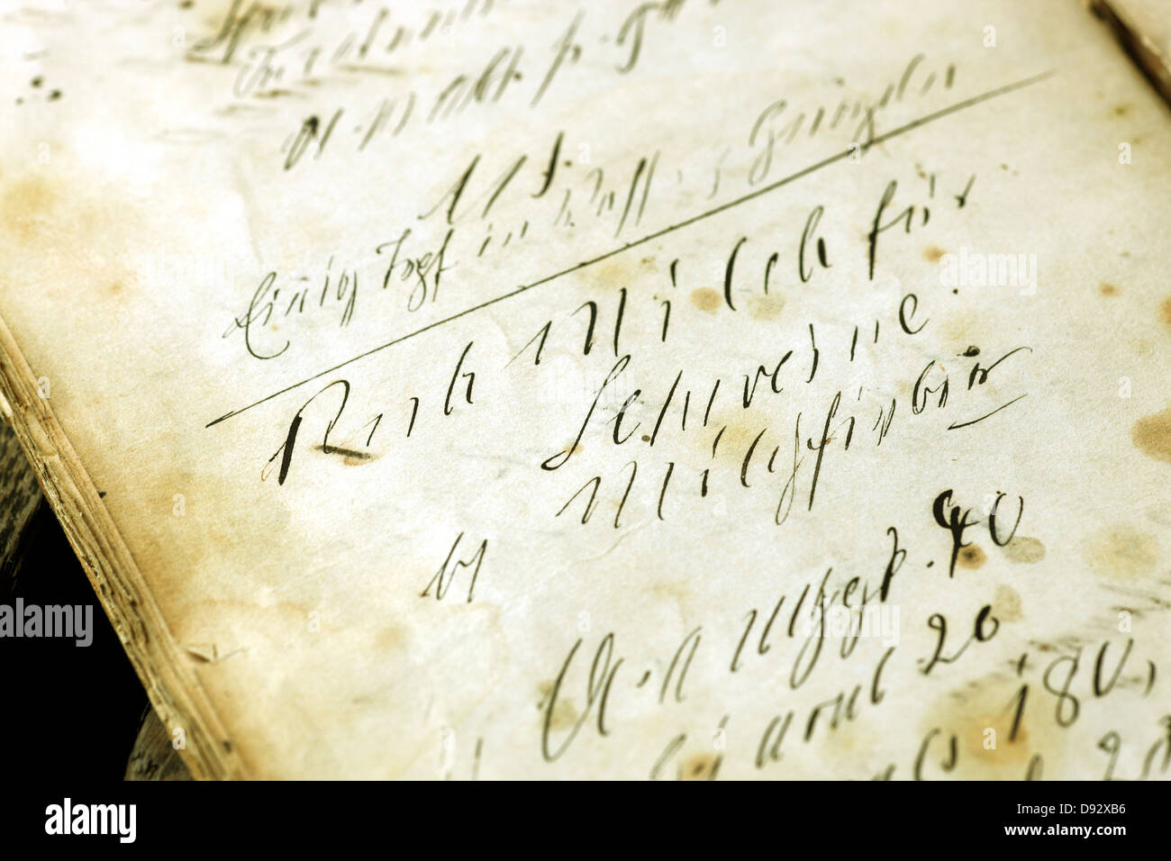 Vecchia farmacia prescrizione medica Foto Stock