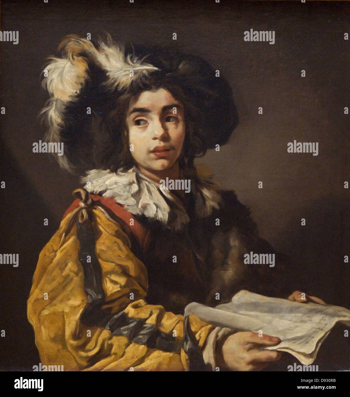 Claude Vignon (1593 - 1670) Il giovane cantante XVII secolo Foto Stock