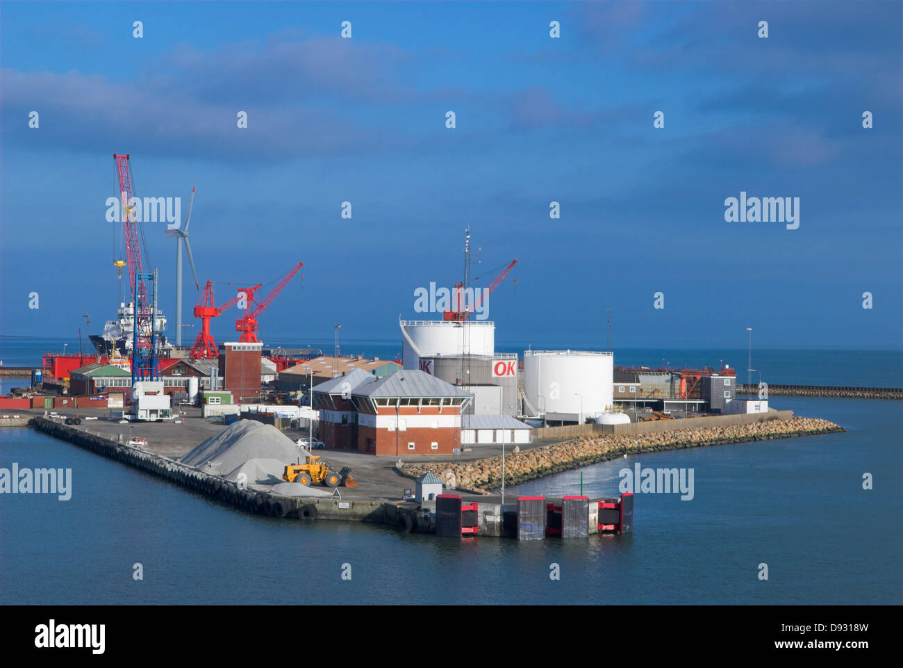 Un cantiere navale, Fredrikshavn, Danimarca. Foto Stock