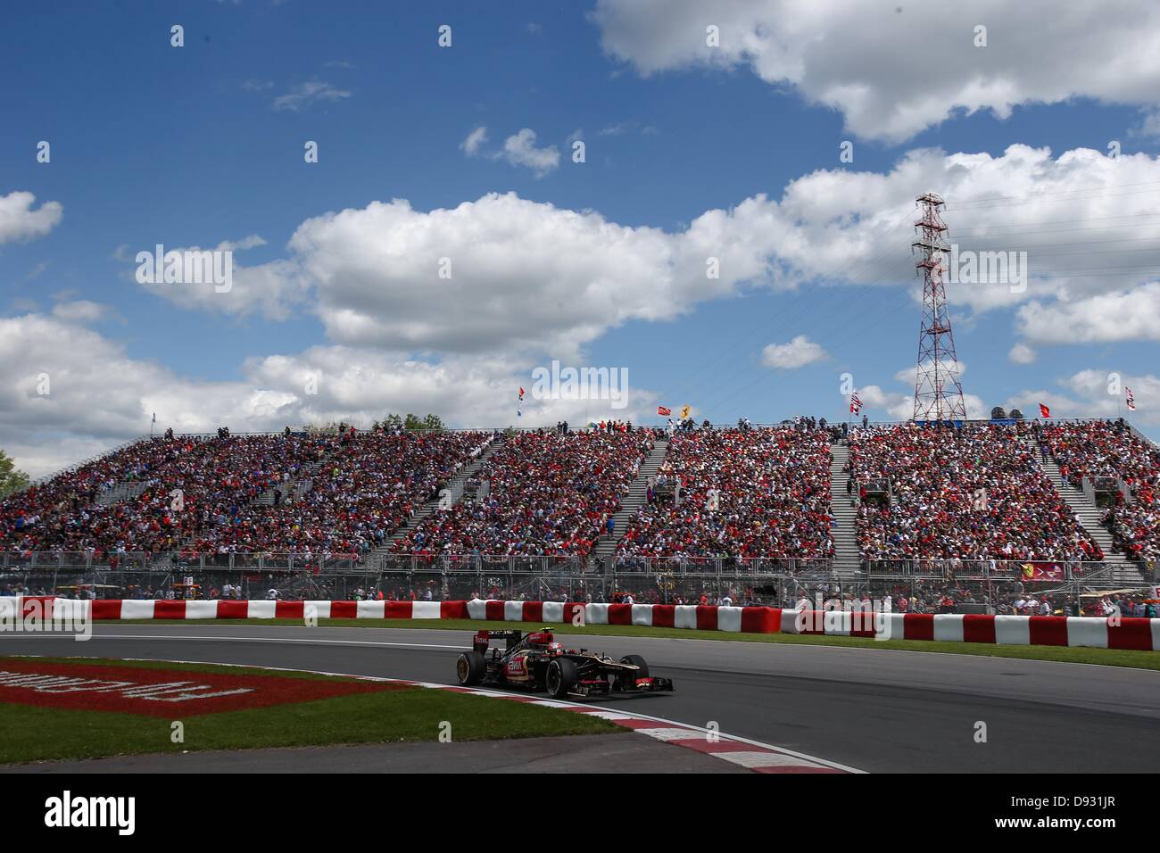 Montreal, Canada. Il 9 giugno 2013. Romain Grosjean (FRA), Team Lotus F1 - Formula1 nel Campionato del Mondo 2013 - Round 07 sul Circuito Gilles Villeneuve di Montreal, Canada - Domenica 9 giugno 2013 Credit: dpa picture alliance/Alamy Live News Foto Stock