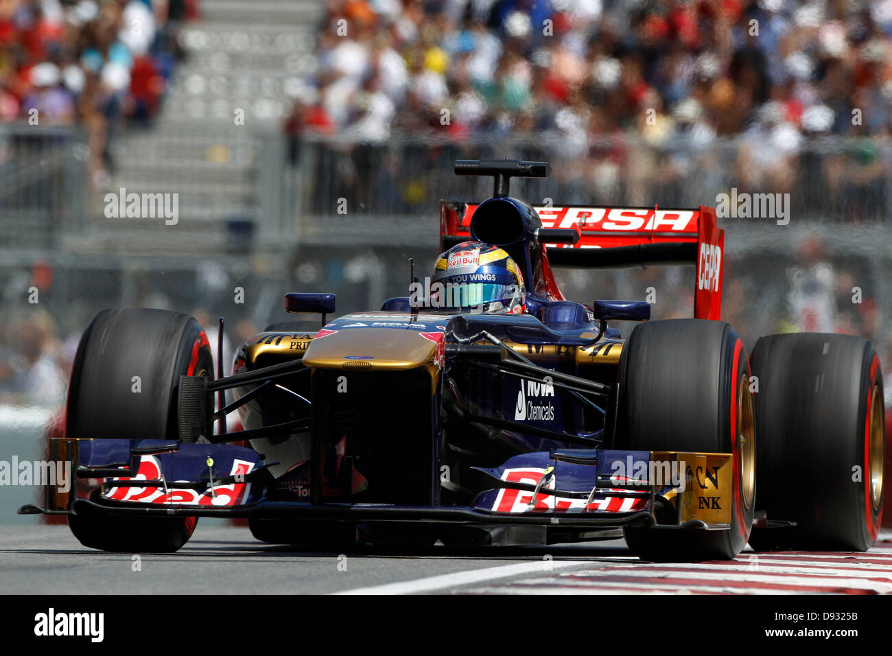 Montreal, Canada. Il 9 giugno 2013. Motorsports: FIA Formula One World Championship 2013, il Gran Premio del Canada, #18 Jean-Eric Vergne (FRA, la Scuderia Toro Rosso), Credit: dpa picture alliance/Alamy Live News Foto Stock