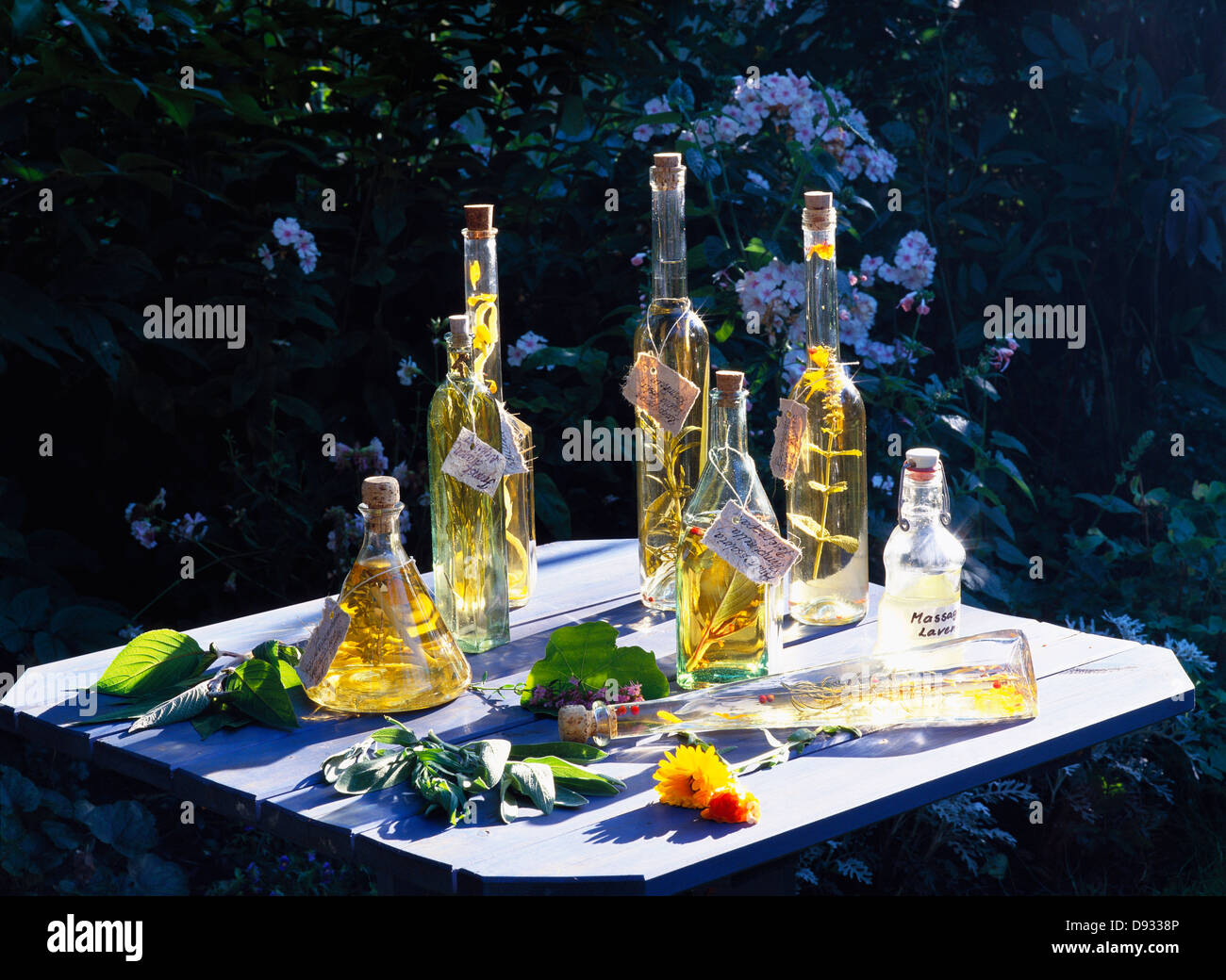 In casa olio e aceto di vino, Svezia. Foto Stock